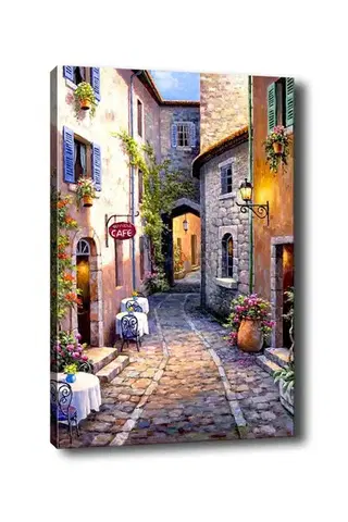 Obraz na plátne Seaside town aisle 50x70 cm