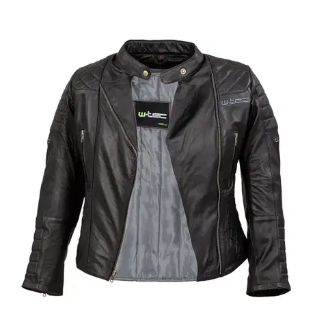 Dámska kožená moto bunda W-TEC Corallia Farba Black, Veľkosť XS