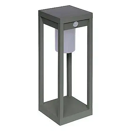 DEOKORK Záhradná solárna lampa 15x15x40 cm (olivová)