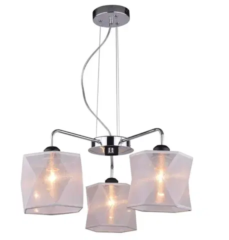 Chrómová stropná lampa, nastaviteľná, 3x40W, Nosja