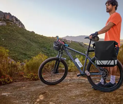 Držiak na fľašu na bicykel vrátane fľaše