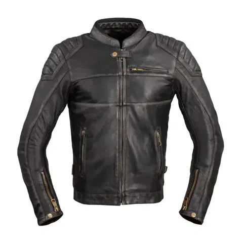 Pánska kožená moto bunda W-TEC Suit Farba vintage čierna, Veľkosť XL