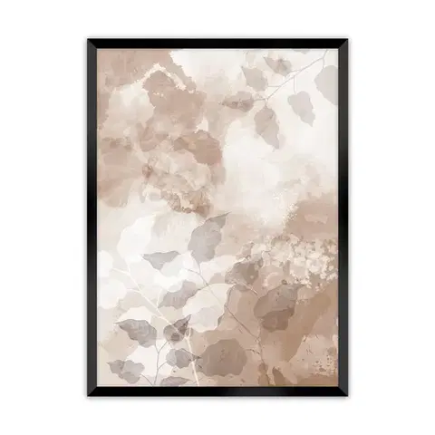 Dekoria Plagát Beige Art, 50 x 70 cm, Ramka: Czarna