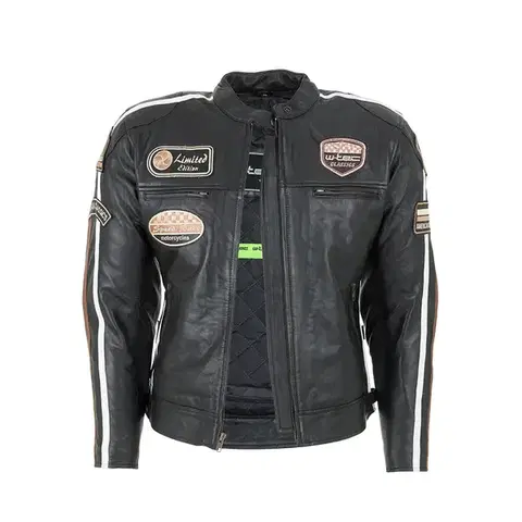 Dámska kožená moto bunda W-TEC Sheawen Lady Black Farba čierna, Veľkosť 3XL