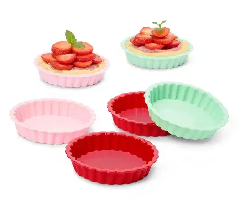 Silikónové mini formy na tarte, 6 ks