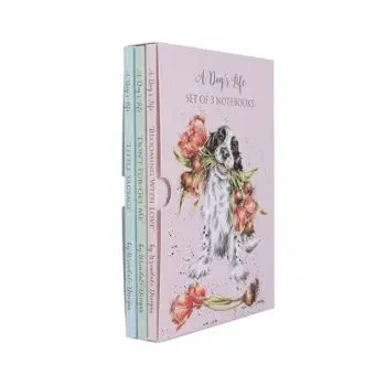 Sada zápisníkov "A Dog's Life" Wrendale Designs, 3 ks - psík s kyticou