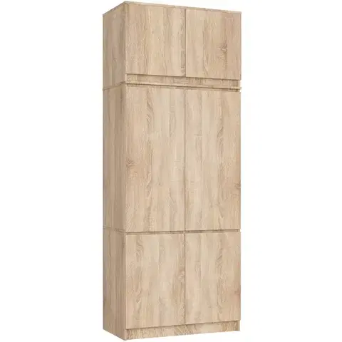 Šatníková skriňa s nadstavcom Star 02 90 cm dub Sonoma