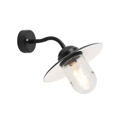 Vonkajšia nástenná lampa čierna IP44 - Mníchov