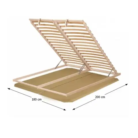 KONDELA Basic Flex 3-zónový lamelový rošt 180x200 cm brezové drevo