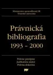 Právnická bibliografia 1993-2000 - Peter Blaho