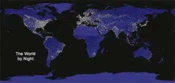 (C) 3D panoráma Svet (deň/noc)