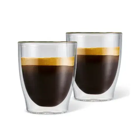 2 dvojstenné poháre na caffè crema