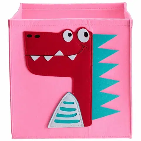 Detský úložný box DINOSAUR ružový