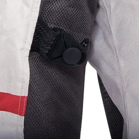 Dámska letná moto bunda W-TEC Lucina Farba šedá-krémovo biela, Veľkosť XS