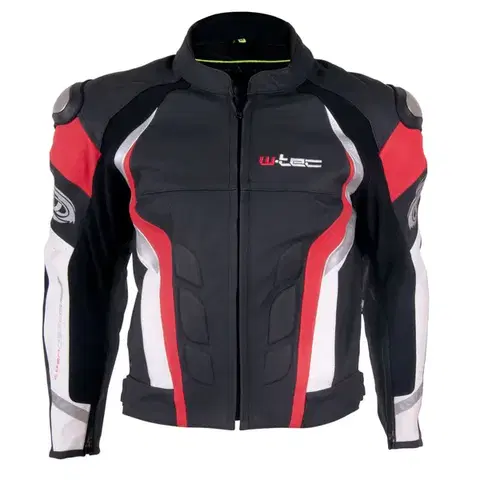 Pánska kožená moto bunda W-TEC Velocity Farba čierna-fluo, Veľkosť S