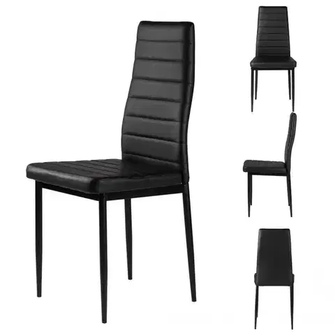 Jedálenská stolička set 4 ks Ava čierna