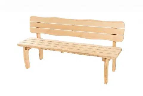 DEOKORK Masívne záhradné lavice z borovice VIKING (40 mm) - rôzne dĺžky 180 cm