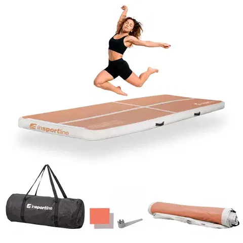 Airtrack inSPORTline Airstunt 300x100x10 cm mocha mousse