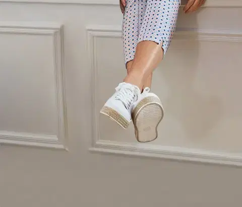 Sedemosminové elastické nohavice s potlačou