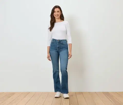 Bootcut džínsy – strih »Lou«, modré