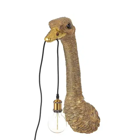 Dekoria Nástenné svietidlo Gold Ostrich 72cm, 18,5 x 25 x 72 cm 