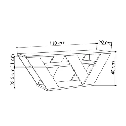 TV stolík Pipralla - Oak
