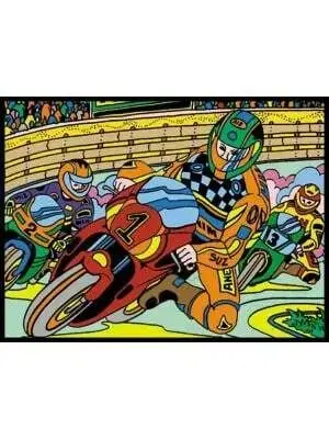 Colorvelvet zamatový obrázok Motocykel A4