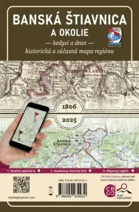 Porovnávacia mapa Banská Štiavnica a okolie – kedysi a dnes
