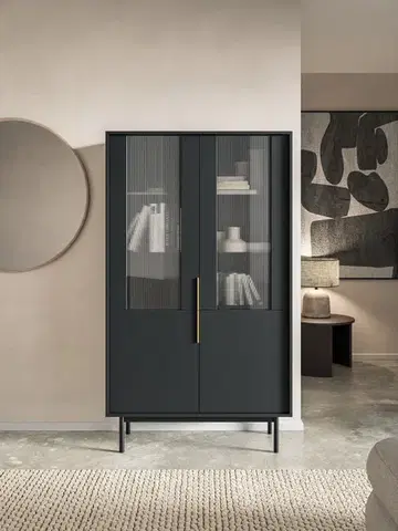 Vitrína Viva 104 cm čierna