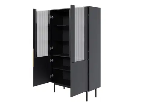 Vitrína Viva 104 cm čierna