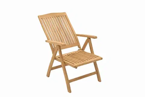 DEOKORK Záhradné teakové polohovacie kreslo LAGUNA (teak)