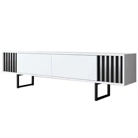 TV stolík Chrome Line - White, Black