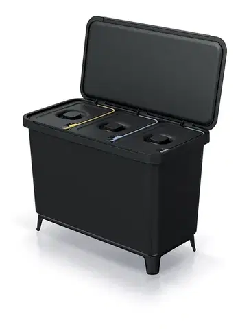 Odpadkový koš SYSTEMO 3x10 L černý