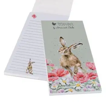 Nákupný zoznam s magnetom "Field of Flowers" Wrendale Designs – zajac