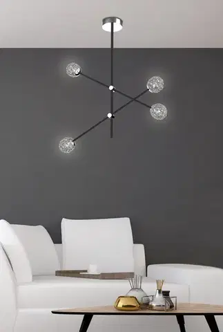 Apeti Paksos G9 LED čierna závesná stropná lampa
