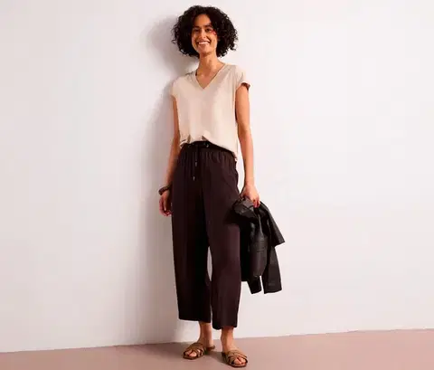 7/8 nohavice culotte Street One, hnedé