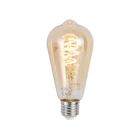 Inteligentná stmievateľná LED žiarovka E27 ST64 jantárová 4,9W 320 lm 2500K Zigbee