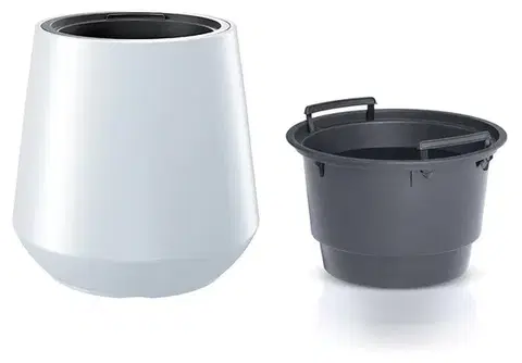Kvetináč s vložkou HERO biely 43,9cm