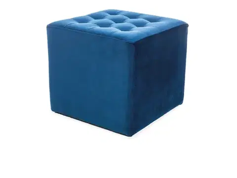 RORI čalúnená taburetka, tmavomodrá
