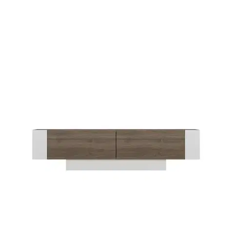 TV stolík MATERA 150 cm + polica orech/biely