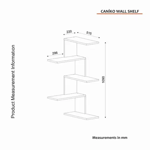 Polica Caniko Walnut