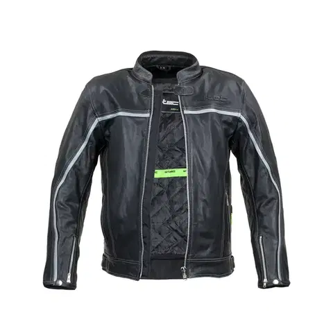 Kožená moto bunda W-TEC Mathal Farba čierna, Veľkosť 5XL