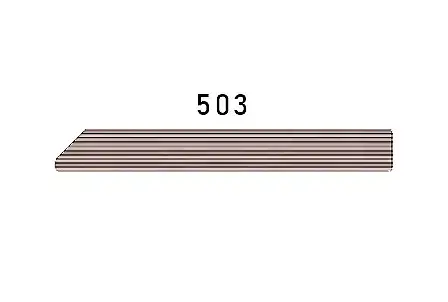 Soklová lišta lieskový orech 9556 503, 78x10x4500 / 6000 mm, TWINSON 10 × 78 × 6000 mm