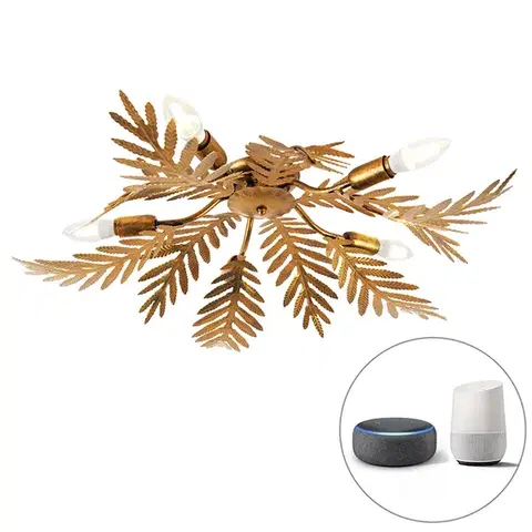 Vintage Smart stropné svietidlo zlaté 70 cm vrátane 5 WiFi B35 - Botanica