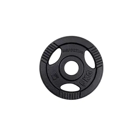 Liatinový olympijský kotúč inSPORTline Hamerton Black 5 kg 50 mm