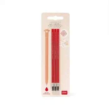 Legami Náhradné náplne do gumovacích pier 3ks červená ERASABLE PENS - Legami