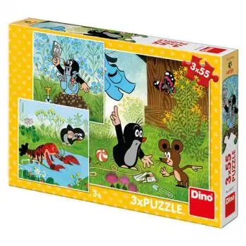 Puzzle Krtko a nohavičky 3x55 Dino