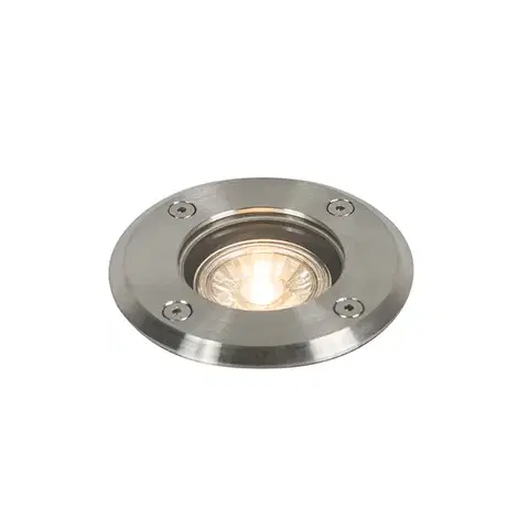 Vonkajšie zemné bodové svetlo oceľ 11 cm IP67 - Basic Round