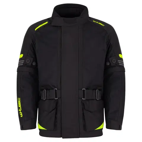 Detská rastúca letné moto bunda W-TEC Pinapoco Farba čierna-fluo, Veľkosť S/M
