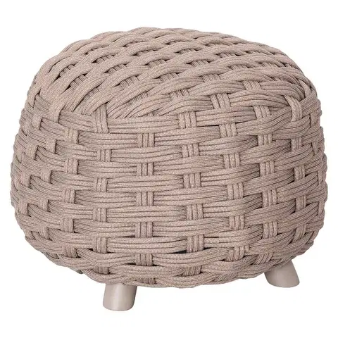 Luxusný hliníkový taburet CALIOPE ø 49 cm (café)